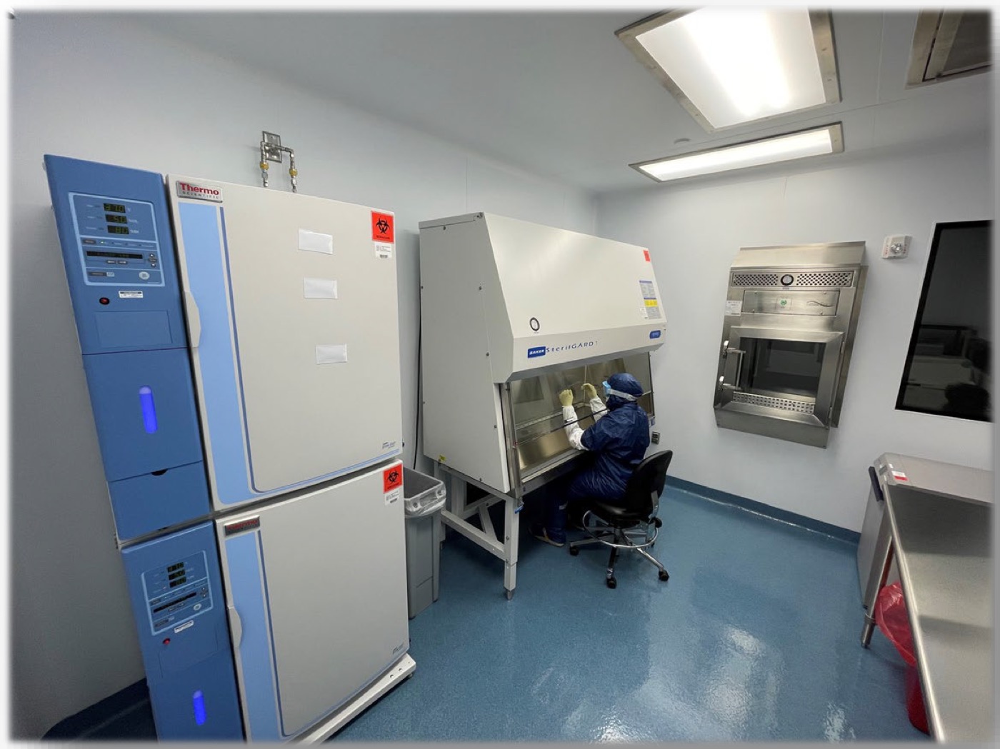Biosafety cabinet and incubators, East Norriton